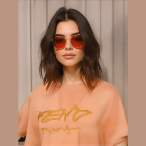 Fendi ROMA Orange Short Sleeve Tee